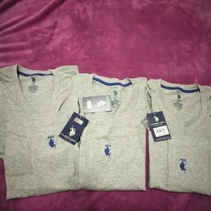 3 Grey US Polo Tees NWT